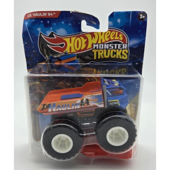 Monster Jam Lil Haulin 64 Diecast Truck Crushed Car New Package Damage - Picture 1 of 6
